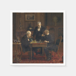Gentlemen Playing a Game of Schach (Thomas Eakins) Serviette