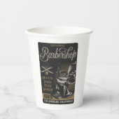 Gentlemen’s Barbershop Retro Haircuts Shaves Pappbecher (Vorderseite)