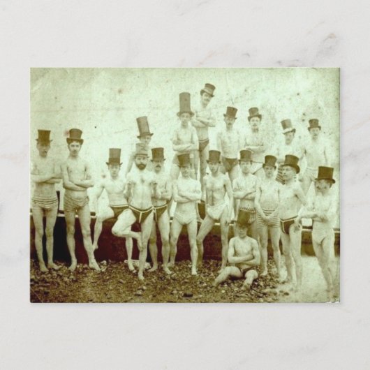 Gentlemen Swimmers Postkarte (Vorderseite)