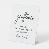 Gentlemen Wedding Bad Basket Zeichen Sockelschild (Vorderseite)