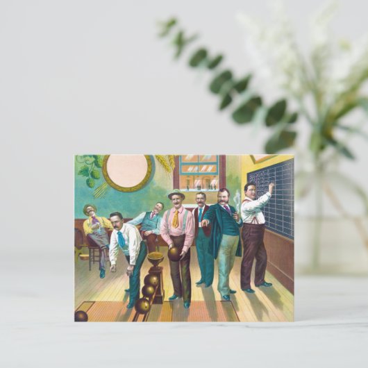 Gentlemen's Bowling League Postkarte (Stehend Vorderseite)