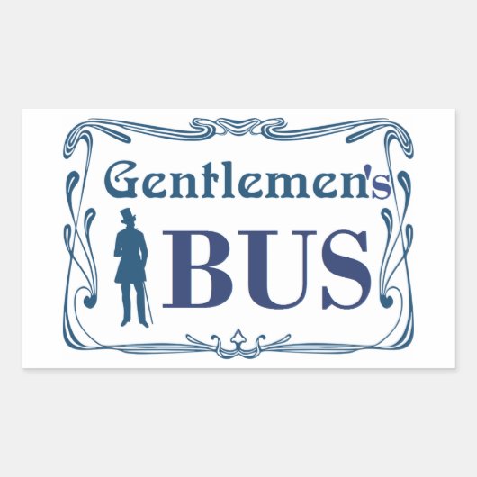 GENTLEMENS BUSHALTER RECHTECKIGER AUFKLEBER (Vorderseite)