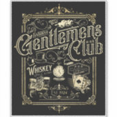 Gentlemen's Club Retro Aufkleber (Vorderseite)