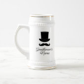 Gentlemen's dapper hat und Schnurrbart Brauch Bierglas (Links)