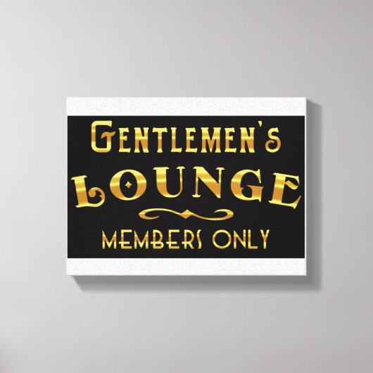 Gentlemen's Lounge Leinwanddruck (Vorderseite)