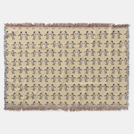 Gentoo Frenzy Throw Blanket (Gold) Decke (Vorderseite)