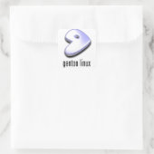Gentoo Linux Logo Quadratischer Aufkleber (Tasche)