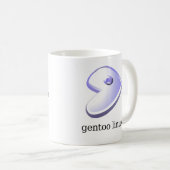 Gentoo Linux-Tasse Kaffeetasse (VorderseiteRechts)