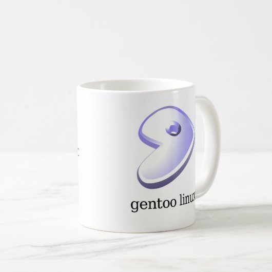 Gentoo Linux-Tasse Kaffeetasse (VorderseiteRechts)