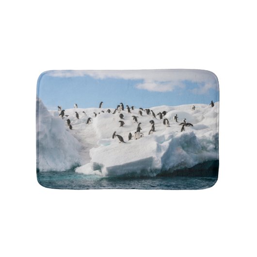 Gentoo Penguin Antarktis Iceberg Playtime Badematte (Vorderseite)