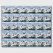 Gentoo Penguin Antarktis Iceberg Playtime Geschenkpapier (Flach)