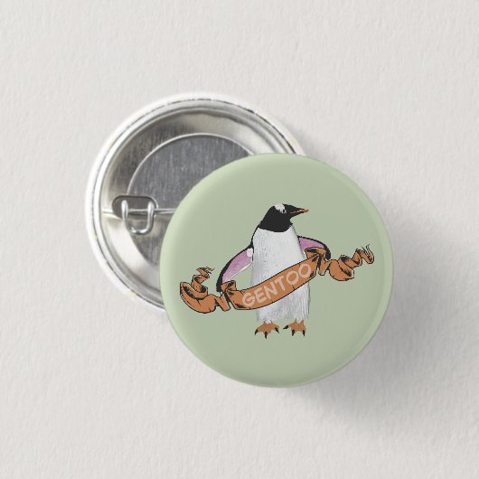 Gentoo penguin button (Vorne & Hinten)
