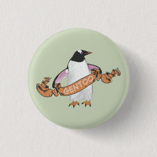 Gentoo penguin button