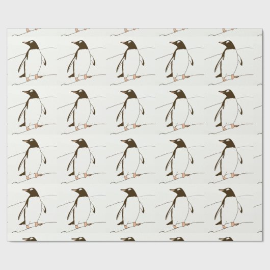 Gentoo Penguin  Geschenkpapier (Flach)
