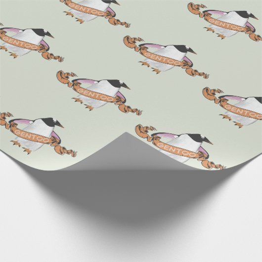 Gentoo penguin geschenkpapier (Ecke)