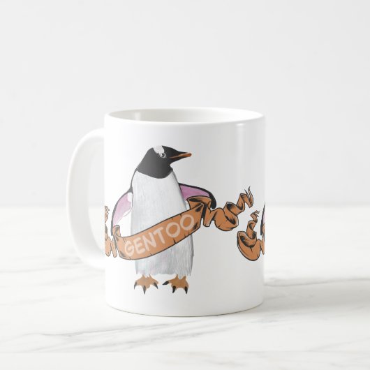 Gentoo penguin kaffeetasse (Vorderseite Links)