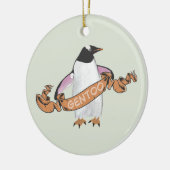 Gentoo penguin keramik ornament (Links)