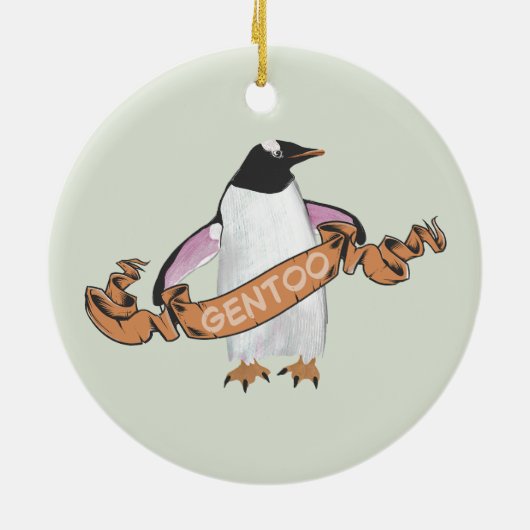 Gentoo penguin keramik ornament (Hinten)