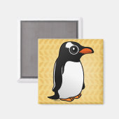 Gentoo Penguin Magnet (Vorderseite/Rückseite)