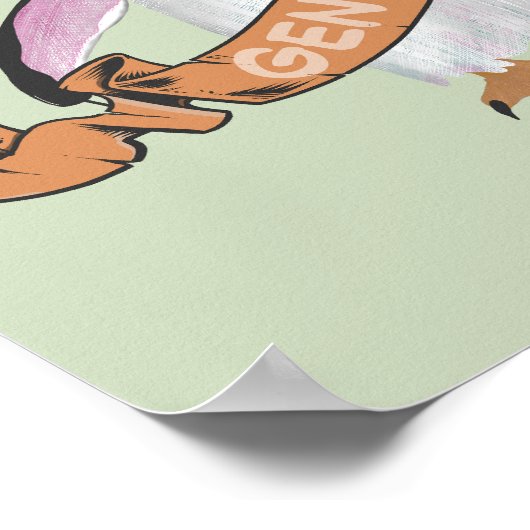 Gentoo penguin poster (Ecke)