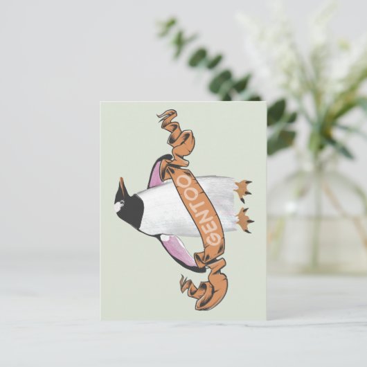 Gentoo penguin postkarte (Stehend Vorderseite)