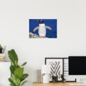 Gentoo Penguin Pygoscelis papua) Port Poster (Heimbüro)