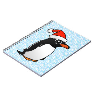 Gentoo Penguin Santa Notizblock