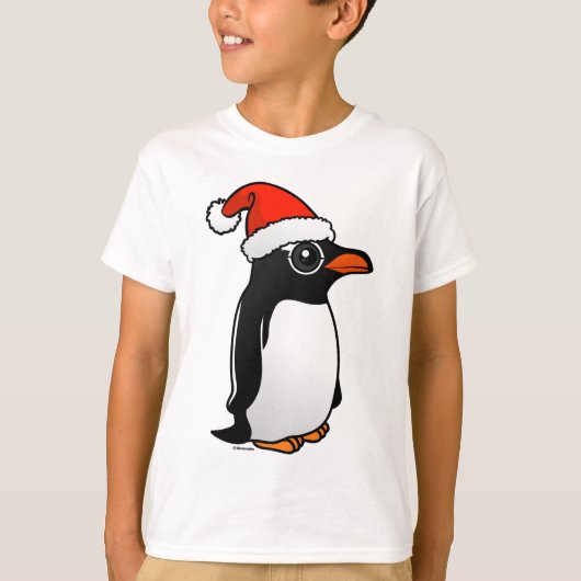 Gentoo Penguin Santa T-Shirt (Vorderseite)