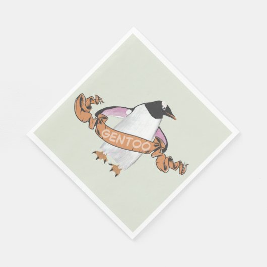 Gentoo penguin serviette (Ecke)