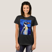 Gentoo Penguin Starry Night Painting Men Women Kid T-Shirt (Vorne ganz)