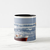 Gentoo Penguin Zweifarbige Tasse (Mittel)