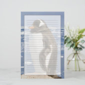 Gentoo-Pinguin Briefpapier (Stehend Vorderseite)