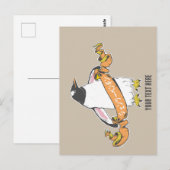 Gentoo Pinguin Japanisch schreiben Kanji Postkarte (Vorne/Hinten)