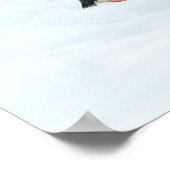 Gentoo Pinguin, Pygoscelis Papua, springt ab Poster (Ecke)
