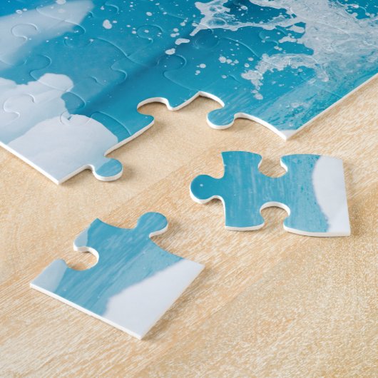 Gentoo Pinguin, Pygoscelis Papua, springt ab Puzzle (Seite)