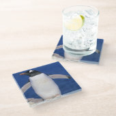 Gentoo Pinguinpygoscelis-Papua) Hafen Glasuntersetzer (Schrägansicht)