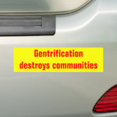 gentrification zerstört GemeinschaftsAutoaufkleber Autoaufkleber (Auf Auto)