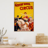 Gentry Bros. Circus Poster ft. Miss Louise Hilton (Küche)