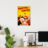 GENTRY BROS CIRCUS Reiter Performance Vintag Poster (Heimbüro)
