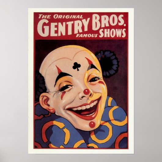 Gentry Bros. Vintager Zirkus Poster (Vorne)