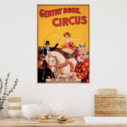 Gentry Bros. Zirkus Poster (Küche)