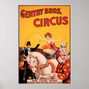 Gentry Bros. Zirkus Poster