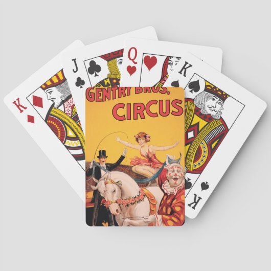 Gentry Bros. Zirkus Spielkarten (Rückseite)