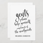 Gents Bad Basket Erschwingliches Hochzeitszeichen (Vorne/Hinten)