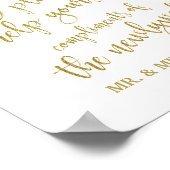 Gents Bad Basket Glitzer 8x10 Hochzeitszeichen Poster (Ecke)