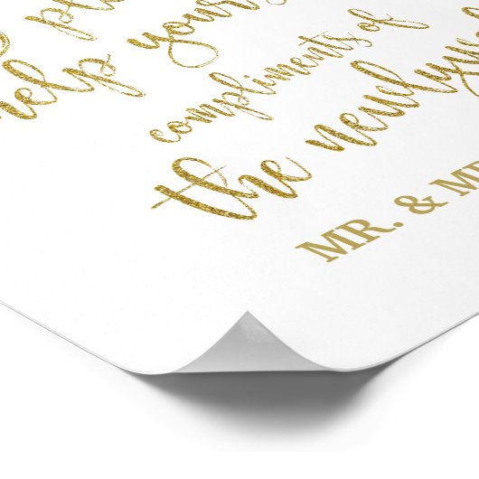 Gents Bad Basket Glitzer 8x10 Hochzeitszeichen Poster (Ecke)