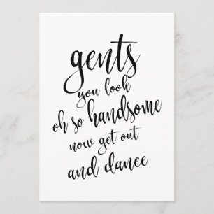 Gents Bad Erschwingliches Hochzeitszeichen Einladung