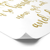 Gents Bathroom Gold Glitzer 8x10 Hochzeitszeichen Poster (Ecke)