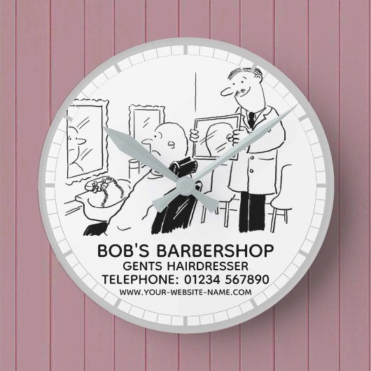 Gents Friseur und Barbershop Runde Wanduhr
