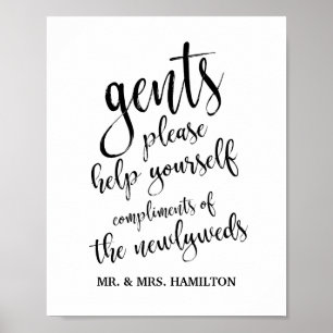 Gents Wedding Bad Basket 8x10 Zeichen Poster